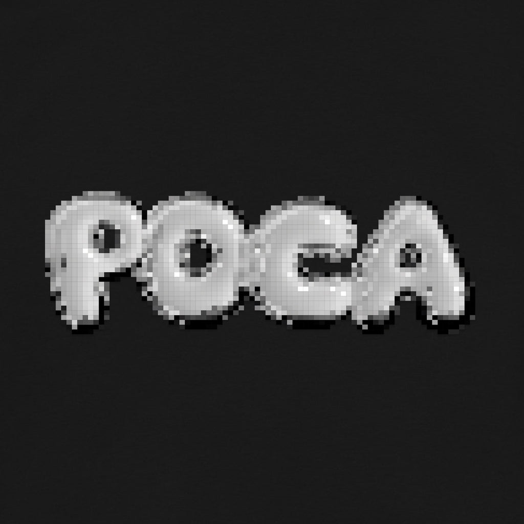 POCA Pixel Champion hoodie(silver)-POCA POCA